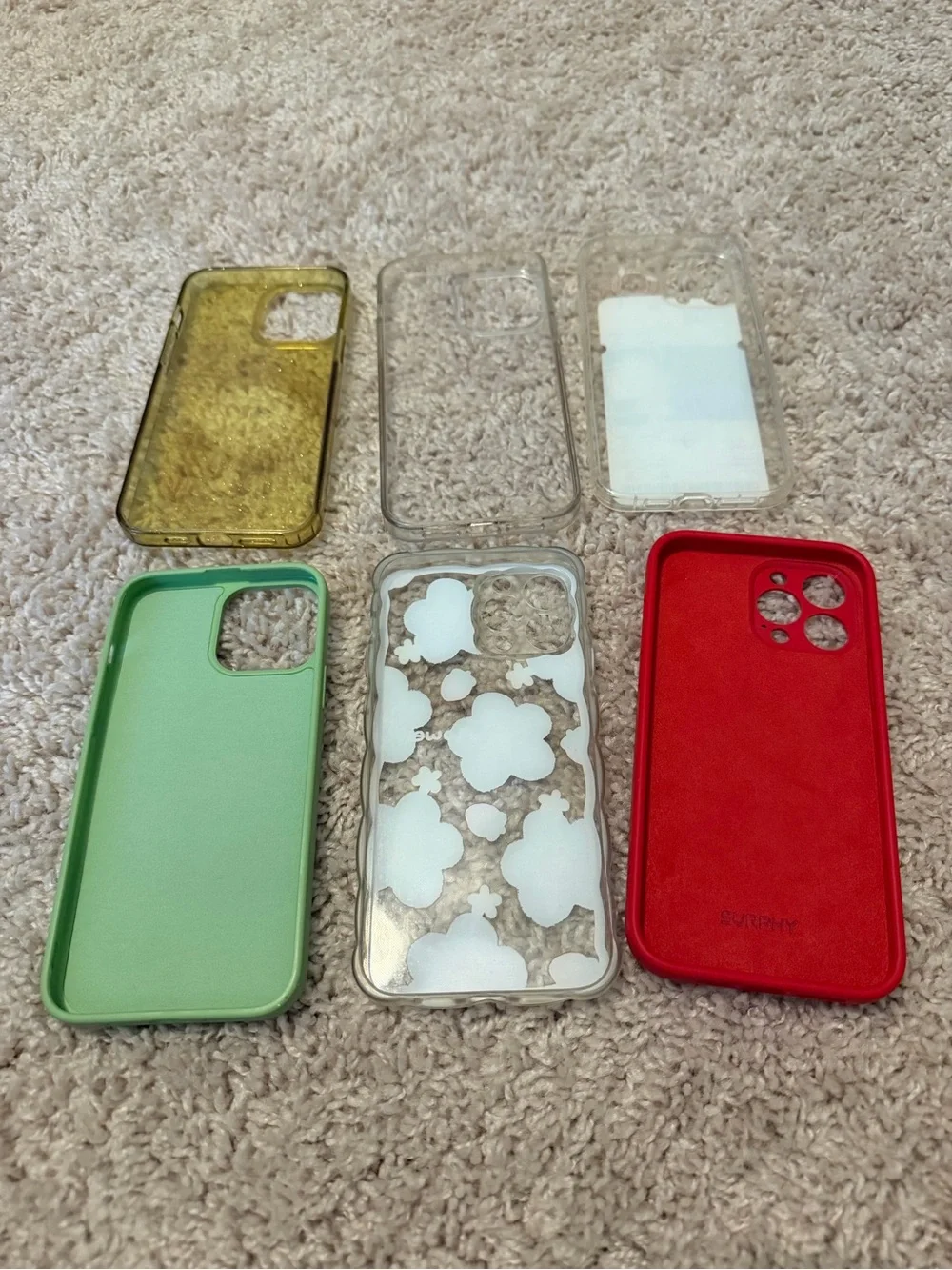 iPhone 13 Pro Max case lot with 1 tempered glass screen protector